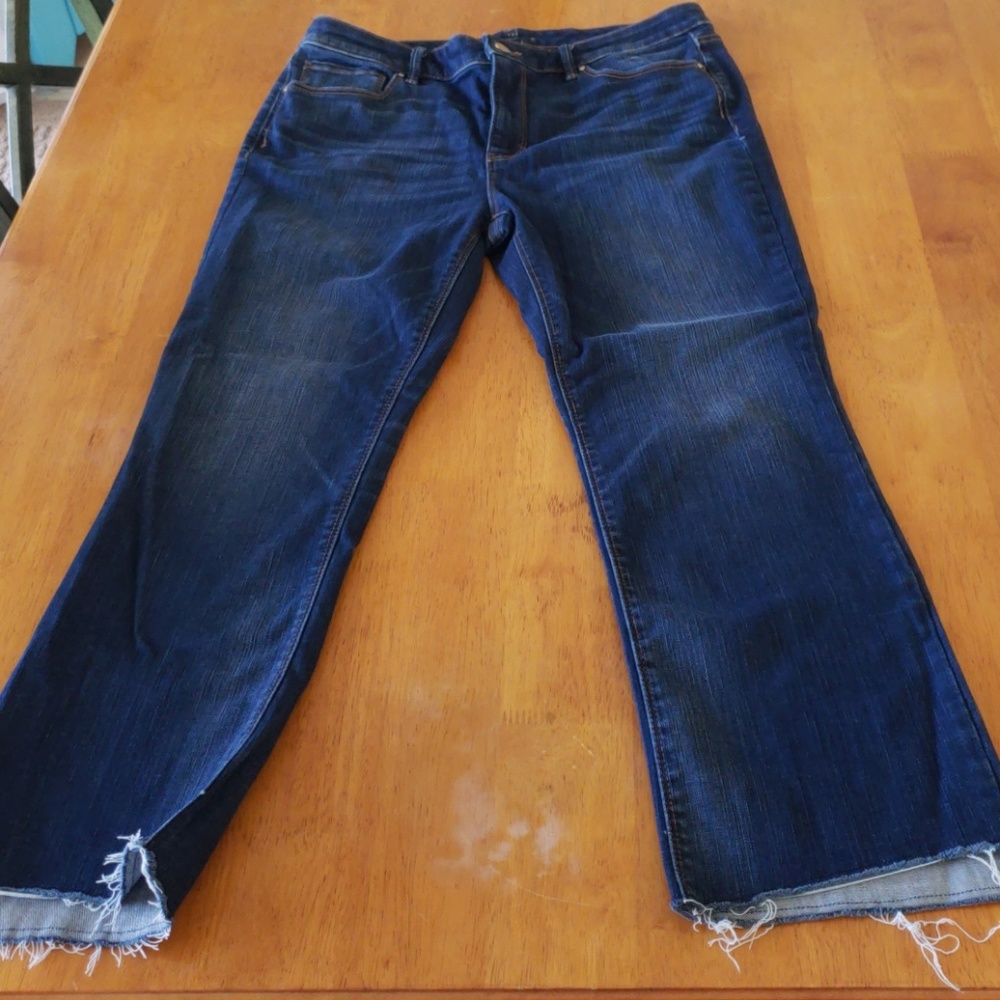 WHBM Flare Crop Jeans